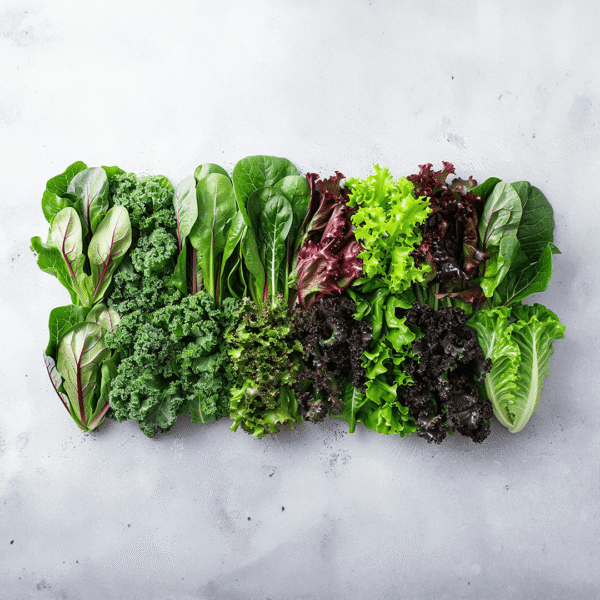 Lettuce mix ( Red lettuce + romaine + green curly + kale + rocket leaves)