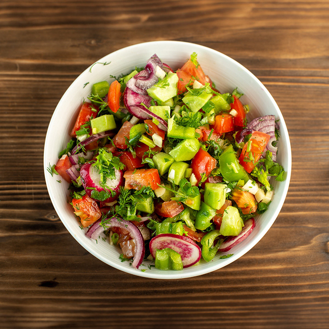 Lunch salad Mix  ( Onion + cucumber + tomato )